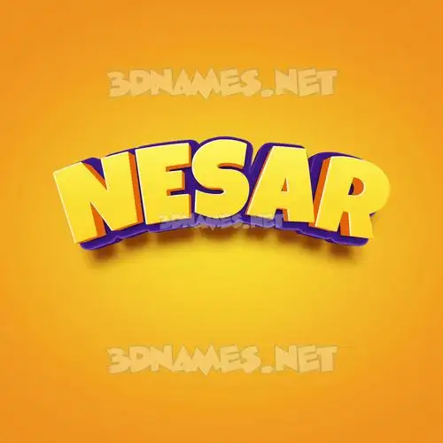 nesar in Orange Toon style - 3D name wallpaper nesar in Orange Toon style - 3D name wallpaper