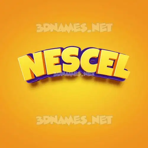 nescel in Orange Toon style - 3D name wallpaper nescel in Orange Toon style - 3D name wallpaper