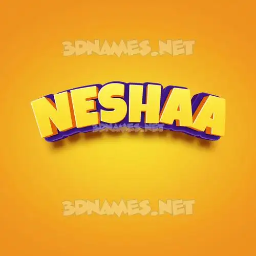 neshaa in Orange Toon style - 3D name wallpaper neshaa in Orange Toon style - 3D name wallpaper