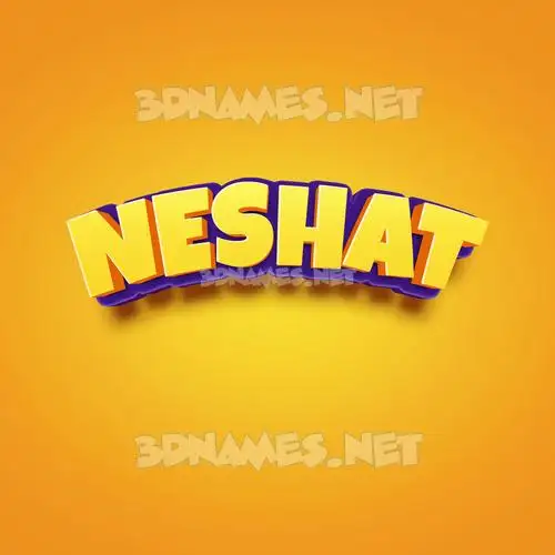 neshat in Orange Toon style - 3D name wallpaper neshat in Orange Toon style - 3D name wallpaper
