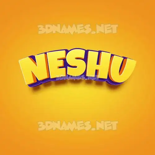 neshu in Orange Toon style - 3D name wallpaper neshu in Orange Toon style - 3D name wallpaper