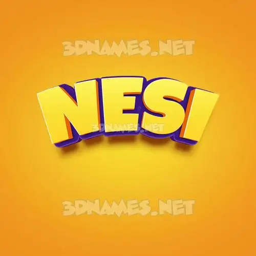 nesi in Orange Toon style - 3D name wallpaper nesi in Orange Toon style - 3D name wallpaper