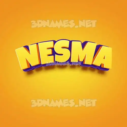 nesma in Orange Toon style - 3D name wallpaper nesma in Orange Toon style - 3D name wallpaper