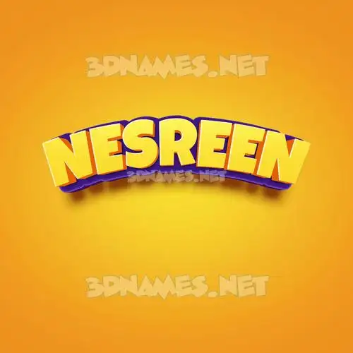 nesreen in Orange Toon style - 3D name wallpaper nesreen in Orange Toon style - 3D name wallpaper