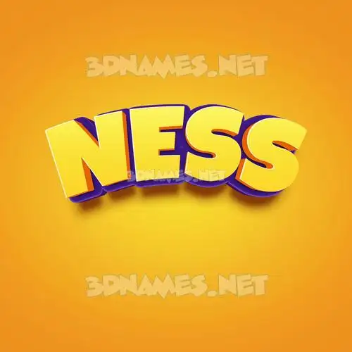 ness in Orange Toon style - 3D name wallpaper ness in Orange Toon style - 3D name wallpaper