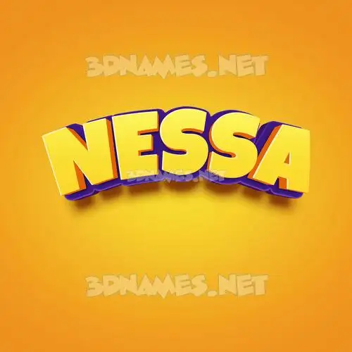 nessa in Orange Toon style - 3D name wallpaper nessa in Orange Toon style - 3D name wallpaper