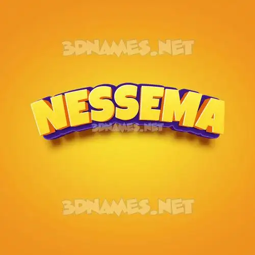 nessema in Orange Toon style - 3D name wallpaper nessema in Orange Toon style - 3D name wallpaper