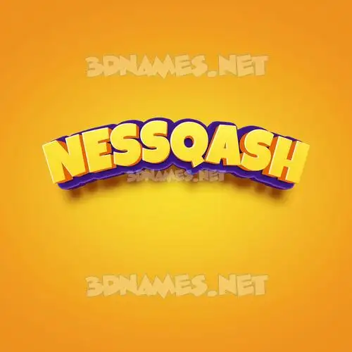 nessqash in Orange Toon style - 3D name wallpaper nessqash in Orange Toon style - 3D name wallpaper