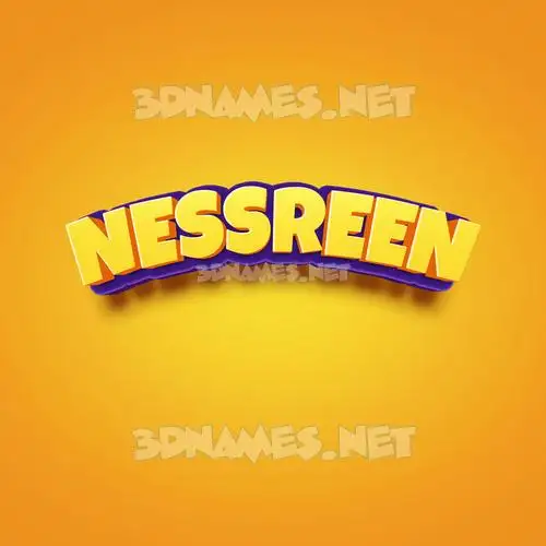 nessreen in Orange Toon style - 3D name wallpaper nessreen in Orange Toon style - 3D name wallpaper