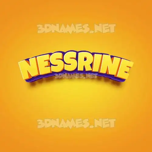 nessrine in Orange Toon style - 3D name wallpaper nessrine in Orange Toon style - 3D name wallpaper