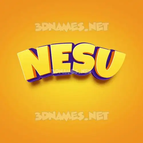 nesu in Orange Toon style - 3D name wallpaper nesu in Orange Toon style - 3D name wallpaper
