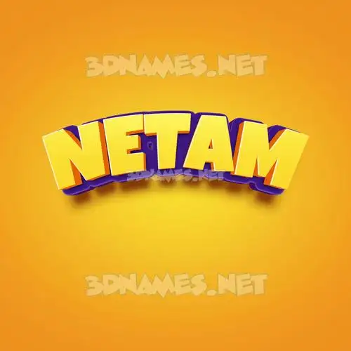 netam in Orange Toon style - 3D name wallpaper netam in Orange Toon style - 3D name wallpaper