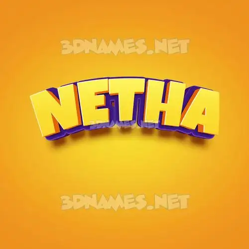 netha in Orange Toon style - 3D name wallpaper netha in Orange Toon style - 3D name wallpaper
