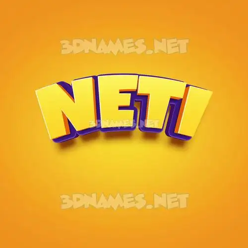 neti in Orange Toon style - 3D name wallpaper neti in Orange Toon style - 3D name wallpaper