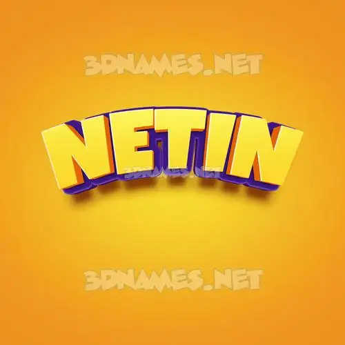 netin in Orange Toon style - 3D name wallpaper netin in Orange Toon style - 3D name wallpaper