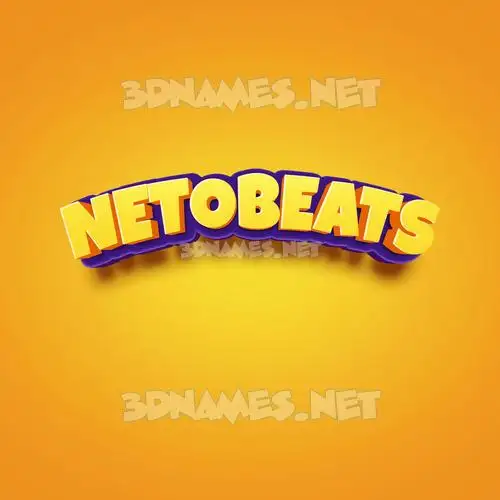 netobeats in Orange Toon style - 3D name wallpaper netobeats in Orange Toon style - 3D name wallpaper