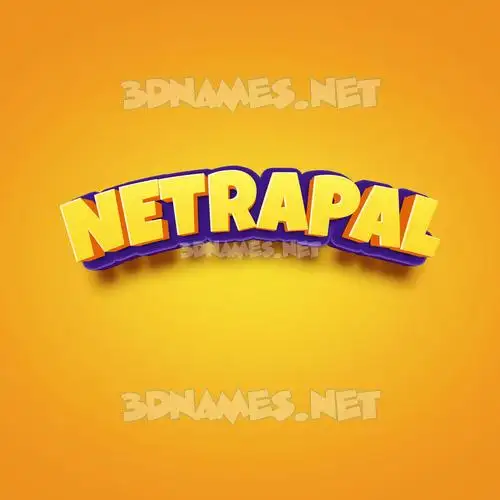 netrapal in Orange Toon style - 3D name wallpaper