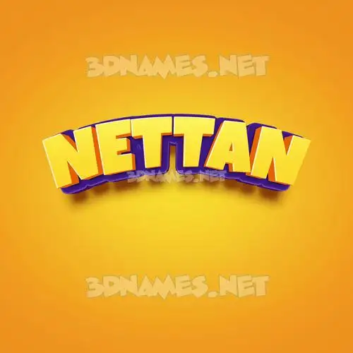nettan in Orange Toon style - 3D name wallpaper