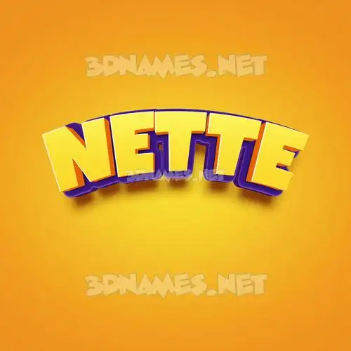 nette in Orange Toon style - 3D name wallpaper nette in Orange Toon style - 3D name wallpaper