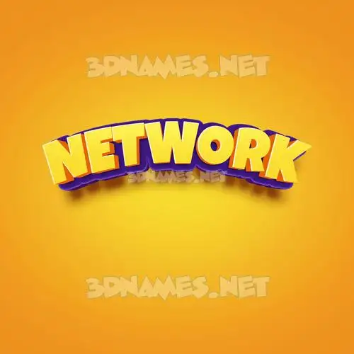 network in Orange Toon style - 3D name wallpaper network in Orange Toon style - 3D name wallpaper