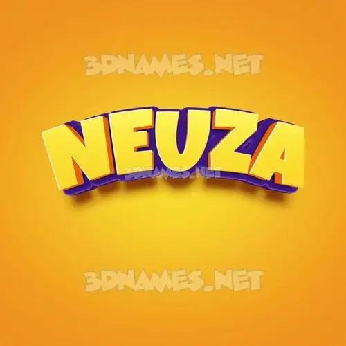 neuza in Orange Toon style - 3D name wallpaper neuza in Orange Toon style - 3D name wallpaper
