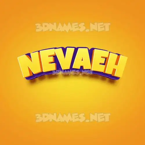 nevaeh in Orange Toon style - 3D name wallpaper