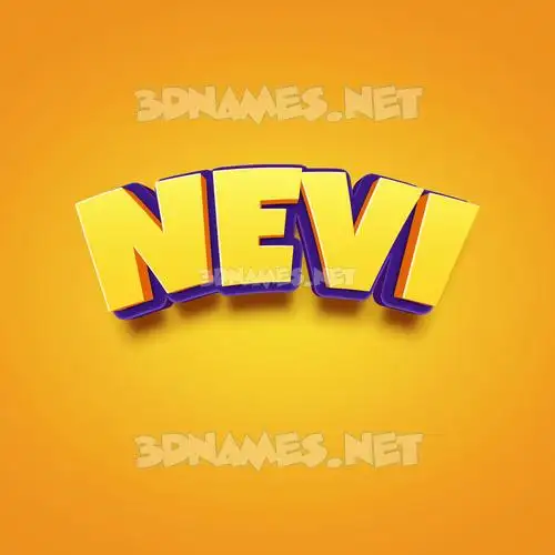 nevi in Orange Toon style - 3D name wallpaper nevi in Orange Toon style - 3D name wallpaper
