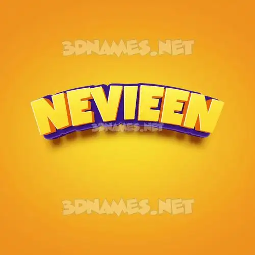 nevieen in Orange Toon style - 3D name wallpaper nevieen in Orange Toon style - 3D name wallpaper
