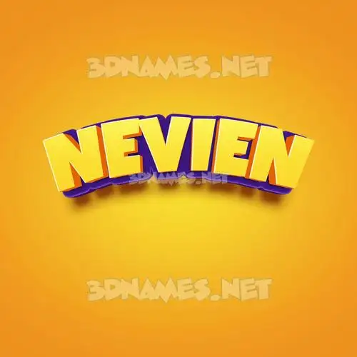 nevien in Orange Toon style - 3D name wallpaper nevien in Orange Toon style - 3D name wallpaper