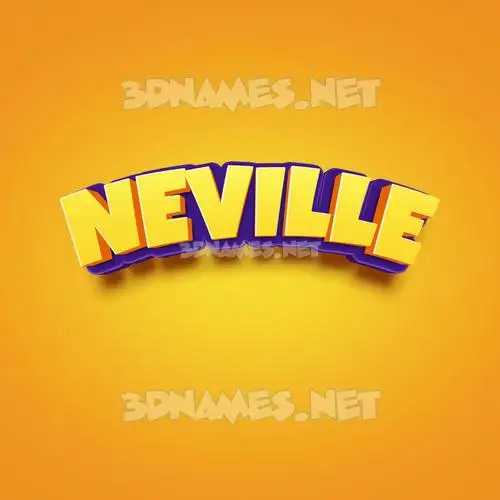 neville in Orange Toon style - 3D name wallpaper
