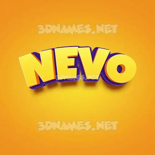 nevo in Orange Toon style - 3D name wallpaper