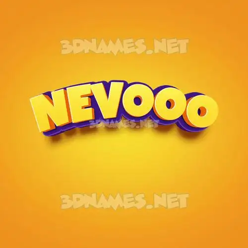nevooo in Orange Toon style - 3D name wallpaper nevooo in Orange Toon style - 3D name wallpaper