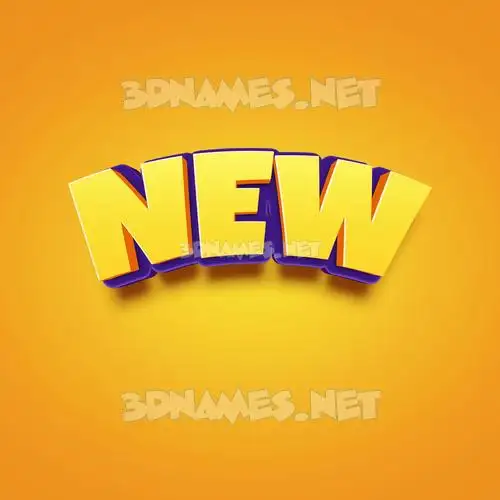 new in Orange Toon style - 3D name wallpaper new in Orange Toon style - 3D name wallpaper