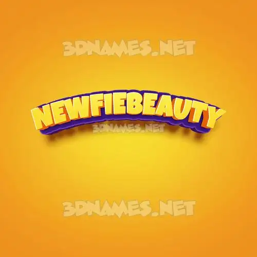 newfiebeauty in Orange Toon style - 3D name wallpaper newfiebeauty in Orange Toon style - 3D name wallpaper