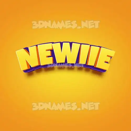 newiie in Orange Toon style - 3D name wallpaper newiie in Orange Toon style - 3D name wallpaper