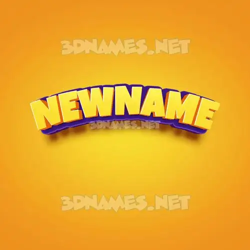 newname in Orange Toon style - 3D name wallpaper newname in Orange Toon style - 3D name wallpaper