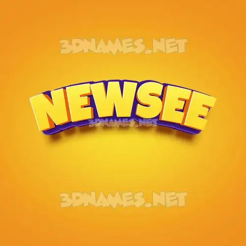 newsee in Orange Toon style - 3D name wallpaper
