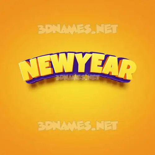 newyear in Orange Toon style - 3D name wallpaper newyear in Orange Toon style - 3D name wallpaper