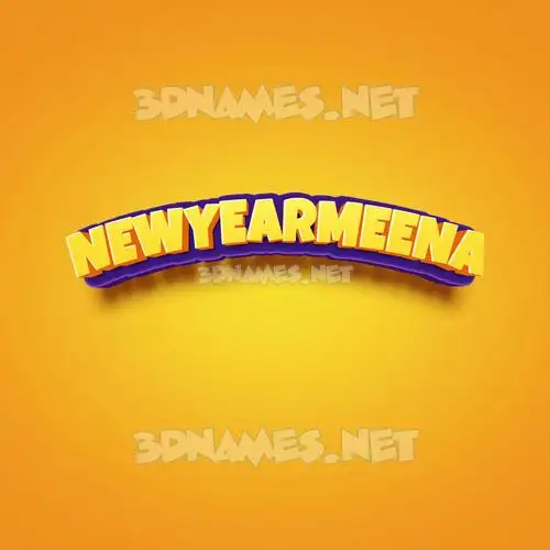 newyearmeena in Orange Toon style - 3D name wallpaper newyearmeena in Orange Toon style - 3D name wallpaper