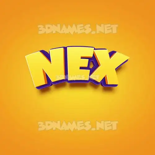 nex in Orange Toon style - 3D name wallpaper nex in Orange Toon style - 3D name wallpaper