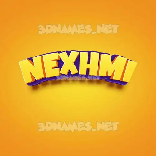 nexhmi in Orange Toon style - 3D name wallpaper nexhmi in Orange Toon style - 3D name wallpaper
