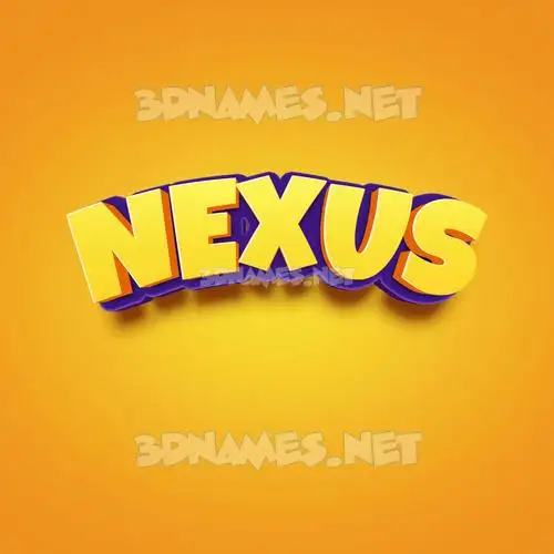 nexus in Orange Toon style - 3D name wallpaper nexus in Orange Toon style - 3D name wallpaper