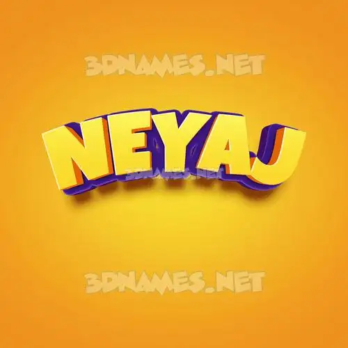 neyaj in Orange Toon style - 3D name wallpaper