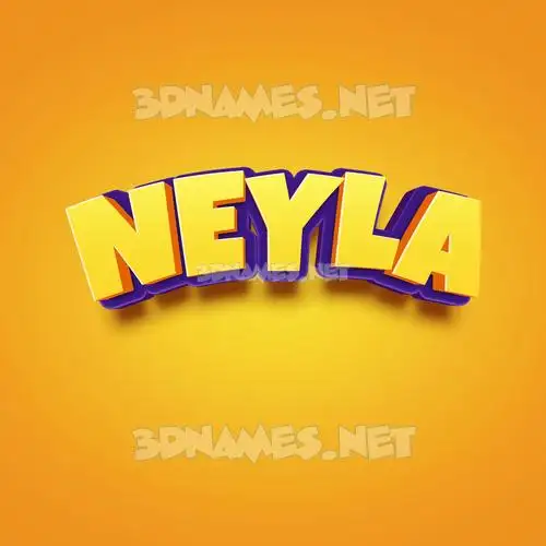 neyla in Orange Toon style - 3D name wallpaper