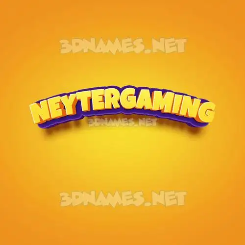 neytergaming in Orange Toon style - 3D name wallpaper
