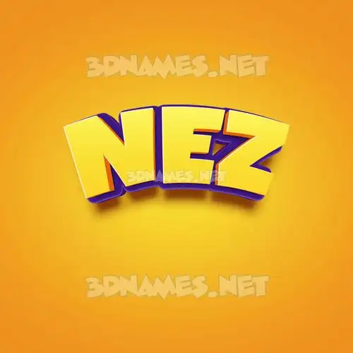 nez in Orange Toon style - 3D name wallpaper