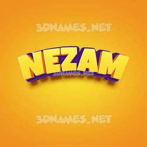 nezam in Orange Toon style - 3D name wallpaper nezam in Orange Toon style - 3D name wallpaper
