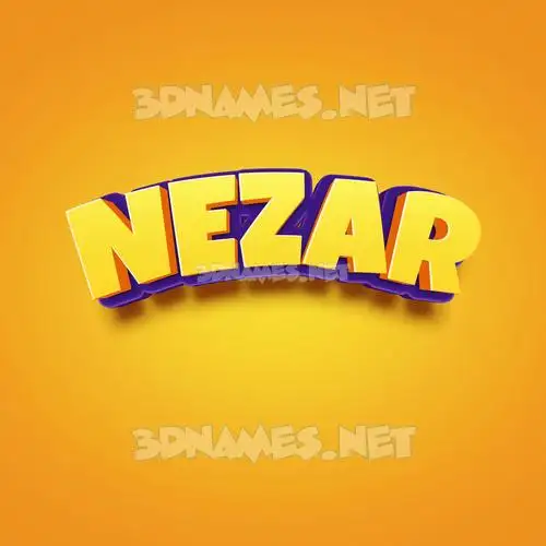 nezar in Orange Toon style - 3D name wallpaper nezar in Orange Toon style - 3D name wallpaper