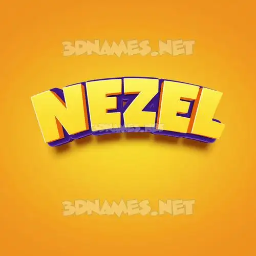 nezel in Orange Toon style - 3D name wallpaper nezel in Orange Toon style - 3D name wallpaper