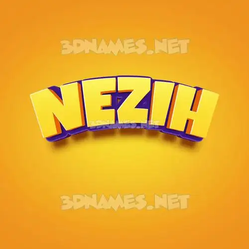 nezih in Orange Toon style - 3D name wallpaper nezih in Orange Toon style - 3D name wallpaper